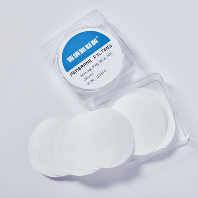 qualità  Hydrophobic Polytetrafluoroethylene PTFE Membrane Disc Filter 0.45µm 25mm Dia fabbrica